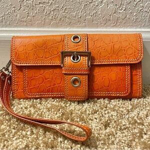 Nordstrom Orange Leather Wallet